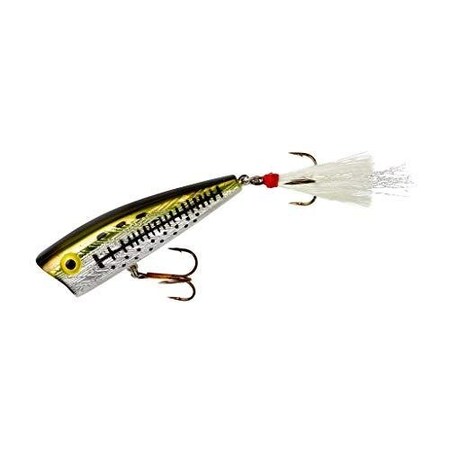 Rebel Magnum PopR Topwater Bait, 3, 12 Oz, Ol' Bass, Floating P6517